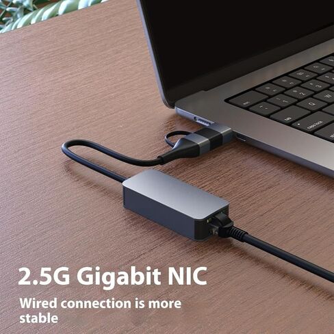 محول إيثرنت USB 2500 متر بسرعة 2500 ميجابت في الثانية محول شبكات سريع السرعة مع منفذ RJ45 لأجهزة الكمبيوتر المحمول والكمبيوتر المكتبي in Kuwait