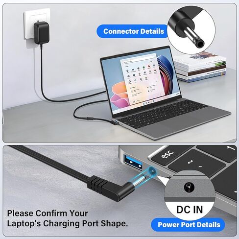 12V 3A Laptop Charger Replacement Compatible with ApoloSign NJP1561P-02 N5095 15.6-Inch FHD Display Notebook Computer, Power Cord AC Adapter for ApoloMedia TW-NJP1561P-2 NJP1561P 15.6'' Laptop PC in Saudi Arabia