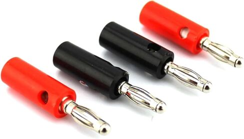 Audio Speaker Screw Banana Gold Plate Plugs Connectors 4mm Black Red(10pcs Black Golden) in Saudi Arabia