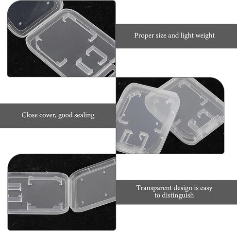 24pcs 24pcs Transparent Memory Card Storage Cases Organizer for Micro and Standard Cards Portable Container for Wallet and Daily Use in Saudi Arabia