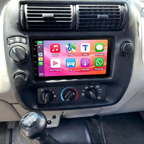 ستيريو سيارة 7 بوصة لسيارة Ford Ranger 1998-2006 مع اتصال لاسلكي مع Carplay Android Auto، شاشة تعمل باللمس لراديو ترقية Ranger مع نظام ملاحة GPS، WiFi، HiFi، Bluetooth، FM، SWC، ميكروفون، كاميرا احتياطية، 2 + 32 جيجابايت in Kuwait