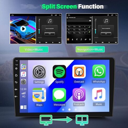 ستيريو سيارة 7 بوصة لسيارة Ford Ranger 1998-2006 مع اتصال لاسلكي مع Carplay Android Auto، شاشة تعمل باللمس لراديو ترقية Ranger مع نظام ملاحة GPS، WiFi، HiFi، Bluetooth، FM، SWC، ميكروفون، كاميرا احتياطية، 2 + 32 جيجابايت in Kuwait