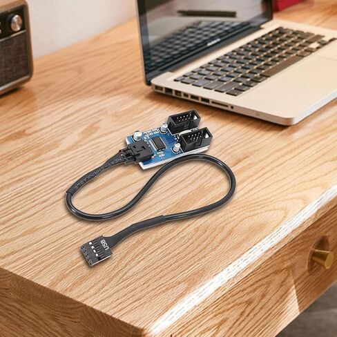 9Pin USB رأس أنثى 1 إلى 2 أنثى تمديد بطاقة USB2.0 الفاصل موصلات الكابلات لمهايئ اللوحات الأم مضاعفات in Kuwait