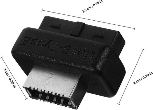 محول اللوحة الأمامية USB USB إلى محول رأس الدبوس، موصل اللوحة الأم، تصميم مضغوط مصبوب لحالات الكمبيوتر in Saudi Arabia