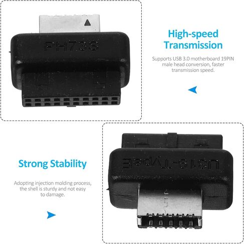 محول اللوحة الأمامية USB USB إلى محول رأس الدبوس، موصل اللوحة الأم، تصميم مضغوط مصبوب لحالات الكمبيوتر in Saudi Arabia