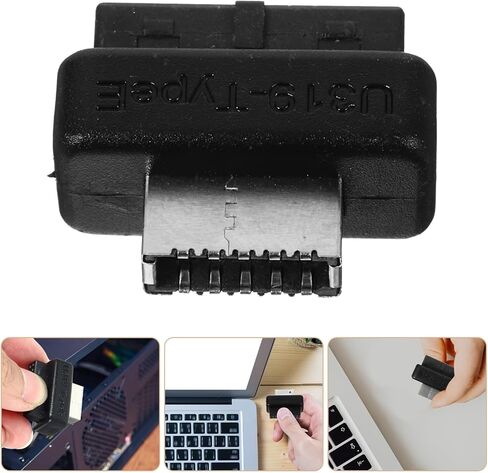 محول اللوحة الأمامية USB USB إلى محول رأس الدبوس، موصل اللوحة الأم، تصميم مضغوط مصبوب لحالات الكمبيوتر in Saudi Arabia