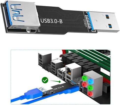 USB3.0 B بطاقة تمديد ذكر إلى أنثى محول اتصال متفوق لأجهزة الكمبيوتر in Kuwait