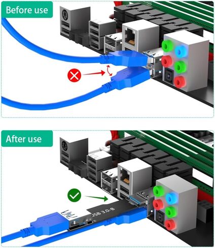 USB3.0 B بطاقة تمديد ذكر إلى أنثى محول اتصال متفوق لأجهزة الكمبيوتر in Kuwait