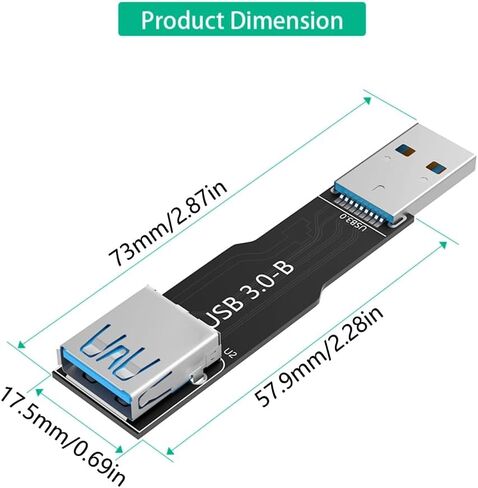 USB3.0 B بطاقة تمديد ذكر إلى أنثى محول اتصال متفوق لأجهزة الكمبيوتر in Kuwait