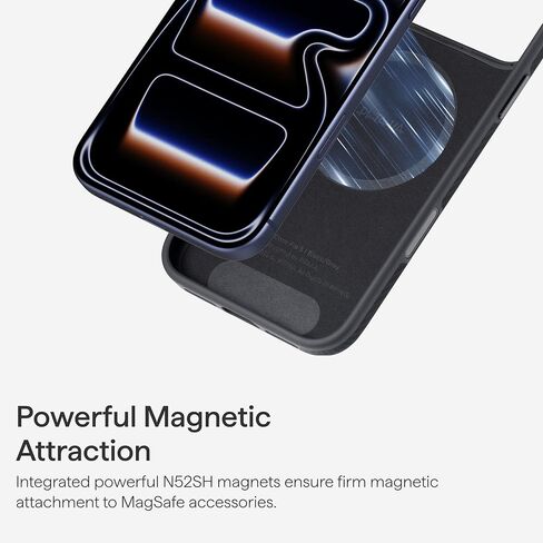 حافظة بيتاكا لهاتف iPhone 17 Pro مقاس 6.3 بوصة مع زر تحكم في الكاميرا، قوية ولكنها أنيقة، متوافقة مع MagSafe، Aramid UltraGuard - أسود/رمادي (نسيج قطني طويل) in Kuwait