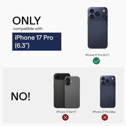 حافظة بيتاكا لهاتف iPhone 17 Pro مقاس 6.3 بوصة مع زر تحكم في الكاميرا، قوية ولكنها أنيقة، متوافقة مع MagSafe، Aramid UltraGuard - أسود/رمادي (نسيج قطني طويل) in Kuwait