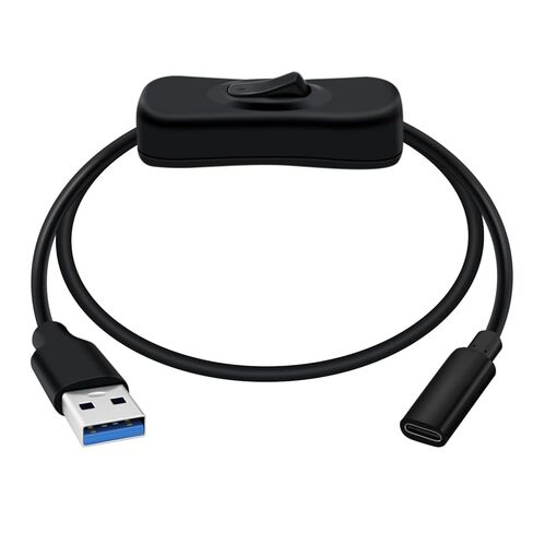 كابل USB C أنثى إلى USB 3.0 A ذكر مع محول نقل 5 جيجابت في الثانية وشحن كابل محول من النوع C أنثى إلى USB ذكر (أسود، 1 متر) in Kuwait