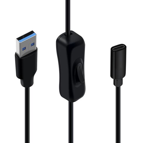 كابل USB C أنثى إلى USB 3.0 A ذكر مع محول نقل 5 جيجابت في الثانية وشحن كابل محول من النوع C أنثى إلى USB ذكر (أسود، 1 متر) in Kuwait