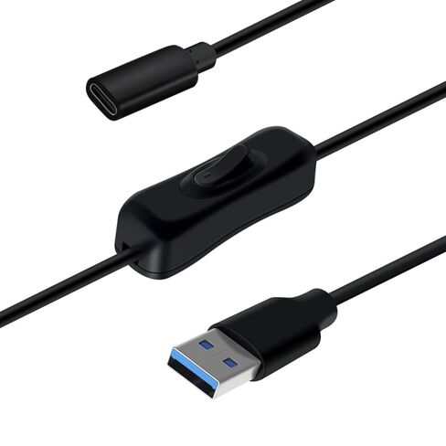 كابل USB C أنثى إلى USB 3.0 A ذكر مع محول نقل 5 جيجابت في الثانية وشحن كابل محول من النوع C أنثى إلى USB ذكر (أسود، 1 متر) in Kuwait
