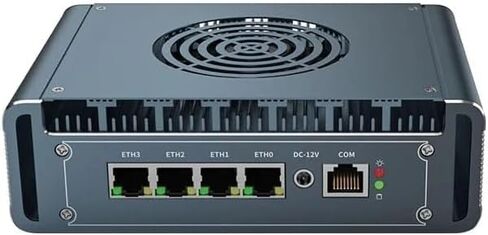 جهاز جدار الحماية الصغير، 4 منافذ i226-V 2.5Gbe LAN، معالج كمبيوتر صغير بدون مروحة N150 رباعي النواة، DDR5 1*M.2 يدعم AES-NI Barebone Router PC VPN، HDMI DP USB3.0 RAM (DDR5) SSD(M.2 Nvme) (لا يوجد ذاكرة وصول عشوائي ولا SSD) in Saudi Arabia