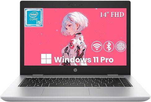 كمبيوتر محمول HP ProBook 640 G5 مقاس 14 بوصة FHD، Intel Core i5-82505U، ذاكرة الوصول العشوائي DDR4 سعة 8 جيجابايت، SSD 256 جيجابايت، لوحة مفاتيح بإضاءة خلفية، HDMI، Windows 11 Pro (متجدد) (8250) in Kuwait