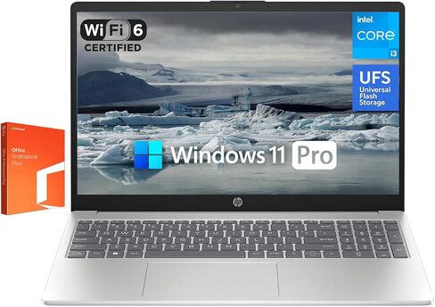 HP 15.6" HD Student and Business Laptop, 8-Cores Intel Core i3 Processor, 16GB RAM, 1TB UFS, Wi-Fi 6, Microsoft Office, Win11 Pro in Saudi Arabia