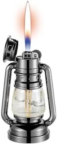 New Mini Transparent Horse Lantern Style Ambient Light Creative Flint Wheel Refillable Lighter(Note: Butane Gas Not Included) in Saudi Arabia