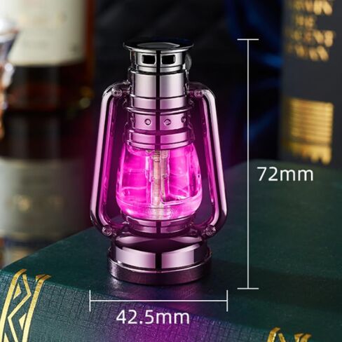 New Mini Transparent Horse Lantern Style Ambient Light Creative Flint Wheel Refillable Lighter(Note: Butane Gas Not Included) in Saudi Arabia