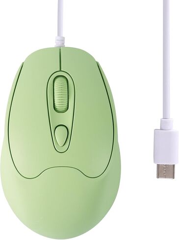 Wired Mouse USB-C Interface Quiet Lightweight Portable Comfortable Ergonomic Travel Small Optical Mice Plug and Play Ambidextrous for Laptop Tablet PC MacBook Smartphone Boy Girl Man Woman Gift (Grey) in Kuwait