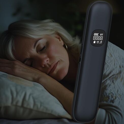 Under Pillow Speaker Bluetooth for Sleeping - Bone Conduction Pillow Speaker with 10 Built-in White Noise, 400mAh Portable Silent Sleep Bar, Auto Timer, TF Card Compatibility (Dark) in Saudi Arabia