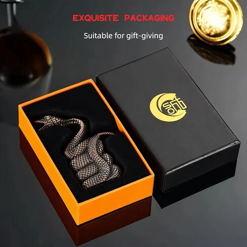 ولاعة شعلة بوتان، ولاعة ثعبان مع لهب نفاث أحمر، ولاعة صغيرة إبداعية مقاومة للرياح، ولاعات قابلة لإعادة الملء وقابلة للتعديل للرجال، DIY، الشموع، والتخييم (الغاز غير متضمن) (أسود) in Kuwait