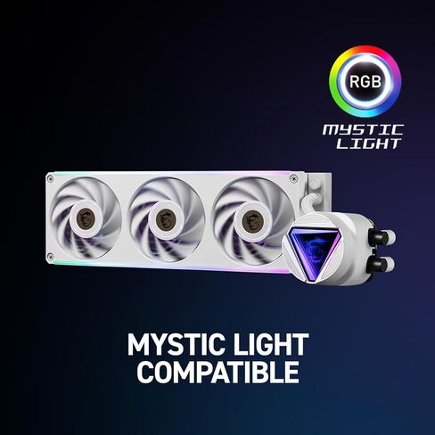 MSI MAG CORELIQUID C360 V2 White - AIO ARGB CPU Liquid Cooler - 397mm Radiator - LGA 1700 Ready - Triple 120mm ARGB PWM Fans, White in Saudi Arabia