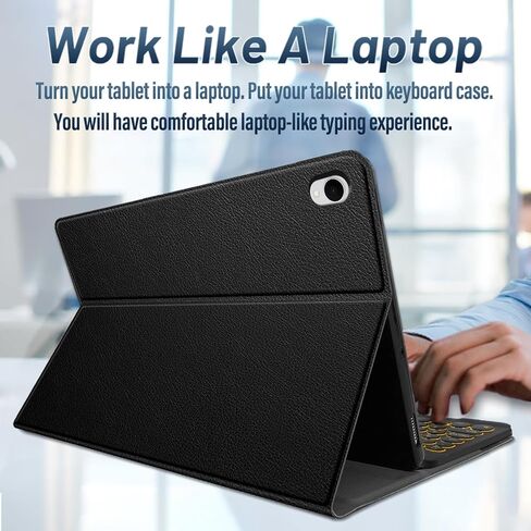 Backlit Keyboard Case for Samsung Galaxy Tab S11 5G 11 Inch 2025 Model (SM-X730/X736B) with Screen Protector, 7 Colors Light Detachable Wireless Keyboard PU Leather Folio Case for 11" Tab S11 in Saudi Arabia