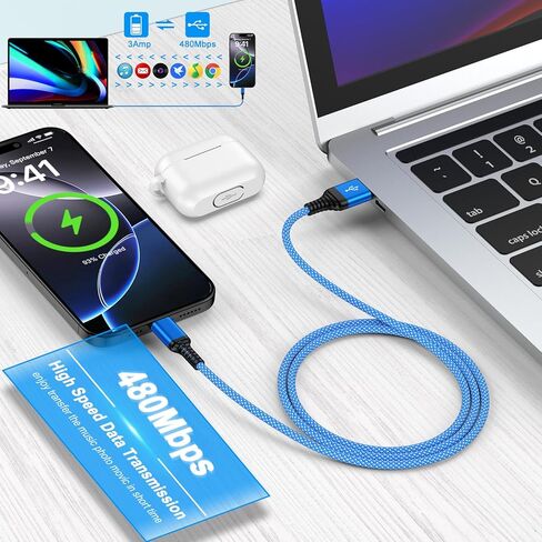 USB to USB C Car Charger Cord 3 Pack 3/6/10FT for Samsung Galaxy S25 Ultra S25 FE Edge A17 A16 A36 A26 A56, 3.1A Long Samsung Charger Fast Charging Cord Android Charger Type A to USBC Carplay Cable in Kuwait
