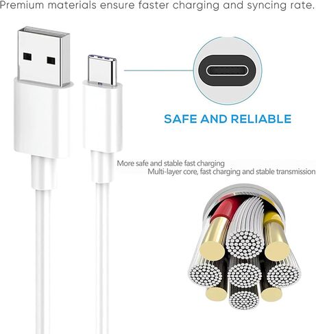 شاحن كاميرا USB C بطول 10 أقدام متوافق مع كاميرا Ring Pan-Tilt الداخلية الجديدة 2024 2025 2026، Ring Spotlight Cam Plus/Pro، Stick Up Cam Pro (البطارية)، كاميرا داخلية بالإضافة إلى كابل شحن سلك الشحن in Saudi Arabia