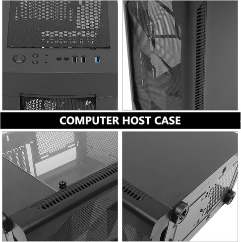 Operitacx ATX Tempered Glass Side Computer Case with Full Water Cooling Support, Black Gaming Desktop Chassis for High-Performance Pcs and Custom Builds in Saudi Arabia
