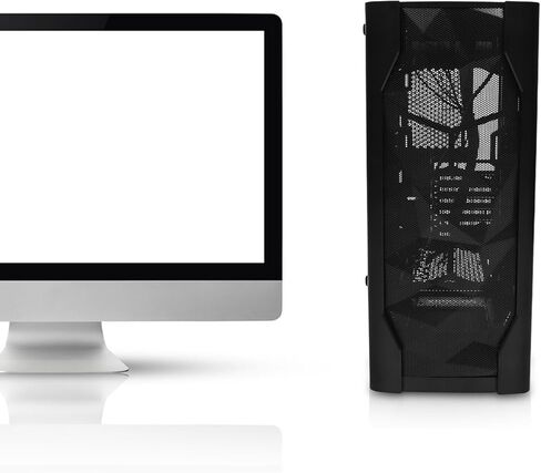 Operitacx ATX Tempered Glass Side Computer Case with Full Water Cooling Support, Black Gaming Desktop Chassis for High-Performance Pcs and Custom Builds in Saudi Arabia