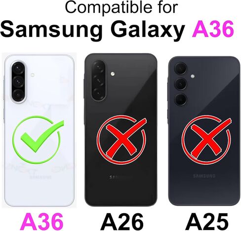 Case Wallet for Samsung Galaxy A36 5G, [Kickstand] 3 Card Holder Stand [Shockproof TPU Interior Shell], PU Leather Magnetic Protective Flip Cover 6.7", Black Flower in Saudi Arabia