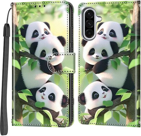 Case Wallet for Samsung Galaxy A36 5G, [Kickstand] 3 Card Holder Stand [Shockproof TPU Interior Shell], PU Leather Magnetic Protective Flip Cover 6.7", Black Flower in Saudi Arabia