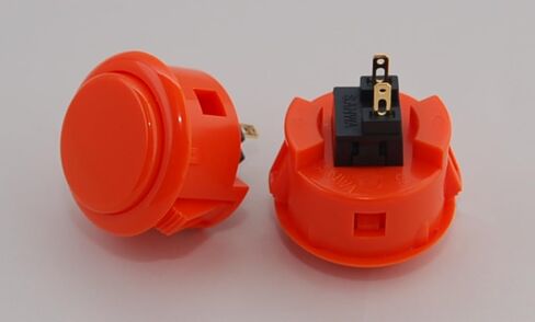 6 pc Set of Sanwa OBSF-30-VER Vermillion Push Buttons in Saudi Arabia