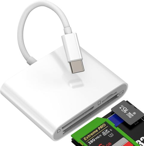 محول كاميرا رقمية لهاتف iPhone 17 16 15 Pro Max (3in1) USB C إلى قارئ بطاقة SD CF Micro SD ذاكرة عصا لأجهزة Apple Computer Laptop Storage محول فتحة محمول لـ Ipad TF بيانات مدمجة in Kuwait