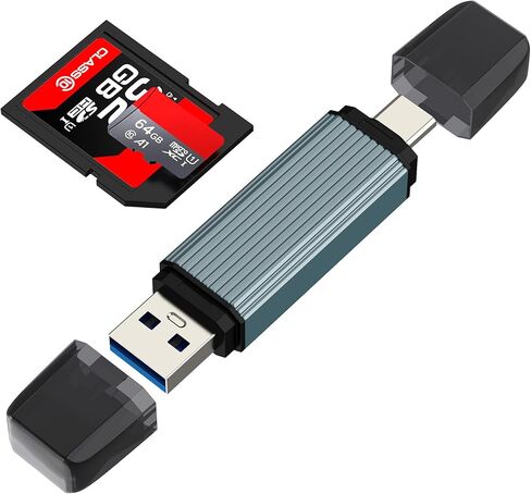 قارئ بطاقة SD، محول USB C، عصا ذاكرة Micro SD لهاتف iPhone 17 16 15 Pro Max (2in2) ملحقات الكاميرا، منفذ محرك فلاش، نقل، محول Android المحمول، محول كمبيوتر محمول خارجي، MacBook محمول متعدد المنافذ in Saudi Arabia