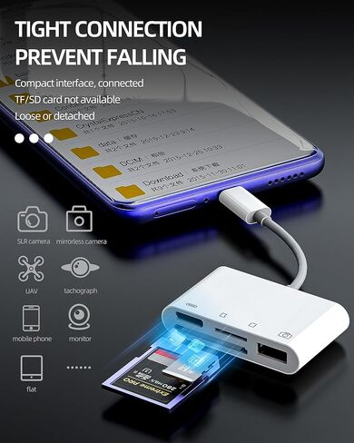 SD Card Reader USB C to Micro SD Adapter for Iphone 17 16 15 Pro Max (4in1)Camera Memory Stick OTG 3.0 Plug for Ipad Charger Macbook Port Converter Photo Android Accessory Multiport Speed Slot Picture in Saudi Arabia