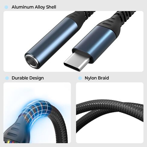 محول سماعة رأس صوت USB C إلى 3.5 ملم - HiFi متوافق مع Apple iPhone 17 16/16 Pro/15/15 Pro/Pro Max/Plus Type C Aux Audio Dongle Cable متوافق مع iPad وSamsung Galaxy S23/S23/(3 حزم) in Kuwait