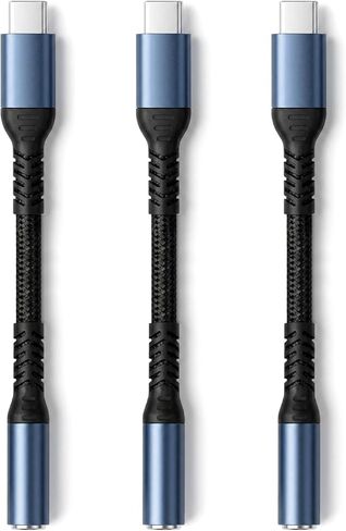 محول سماعة رأس صوت USB C إلى 3.5 ملم - HiFi متوافق مع Apple iPhone 17 16/16 Pro/15/15 Pro/Pro Max/Plus Type C Aux Audio Dongle Cable متوافق مع iPad وSamsung Galaxy S23/S23/(3 حزم) in Kuwait