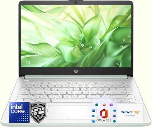 HP 14″ Rose Gold Lightweight Laptop, Intel 4-Core Processor, 4GB On-Board Memory, 128GB SSD + 1TB Cloud Storage, Microsoft 365 Web Apps (Renewed) in Saudi Arabia
