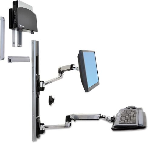 Lx Wall Mount System For Small Cpu, Polished Aluminum/black in Kuwait