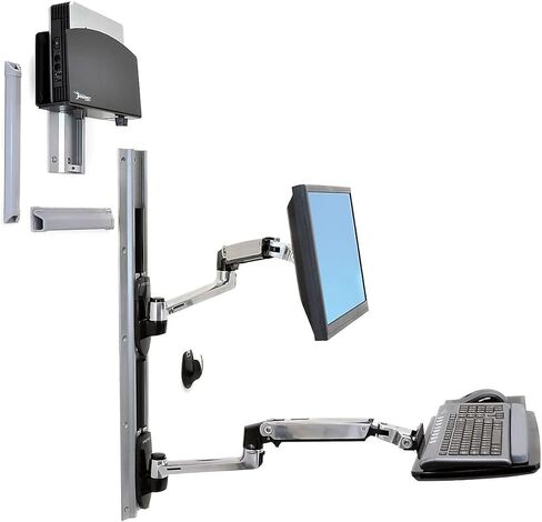 Lx Wall Mount System For Small Cpu, Polished Aluminum/black in Kuwait