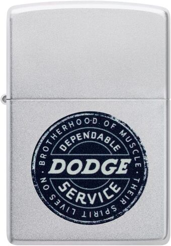 ولاعة جيب Zippo Dodge Service Sign من الكروم الساتان in Saudi Arabia
