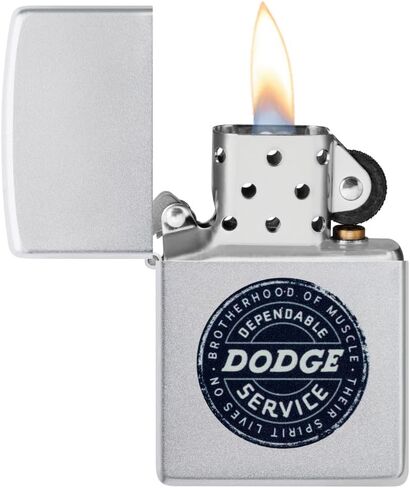 ولاعة جيب Zippo Dodge Service Sign من الكروم الساتان in Saudi Arabia