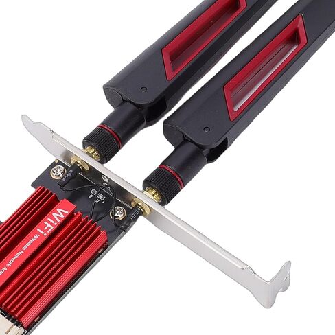 بطاقة WiFi 7 PCIe WiFi مع هوائيات مرنة مزدوجة 10dBi عالية الكسب، ومحول شبكة لاسلكية لسطح المكتب 10/11 in Kuwait