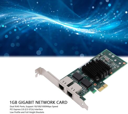 بطاقة شبكة PCIe 1 جيجا بايت، منافذ RJ45 مزدوجة PCI Express 2.0 X1 محول جيجابت إيثرنت مع دعم وحدة التحكم، محول شبكة إيثرنت in Kuwait
