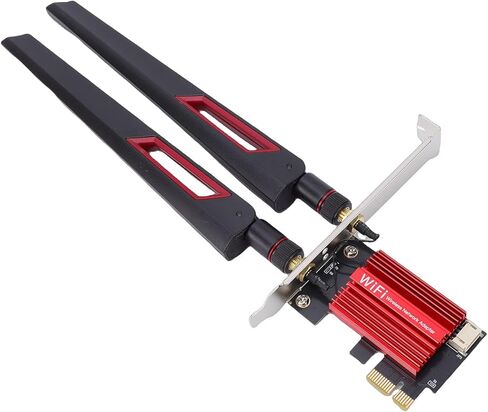 VBESTLIFE WiFi 7 PCIe WiFi Card, RTL8922 Pro 6400Mbps Tri Band Wireless Network Adapter with 2 10dBi High Gain Antennae, for Wins 10 11 in Saudi Arabia