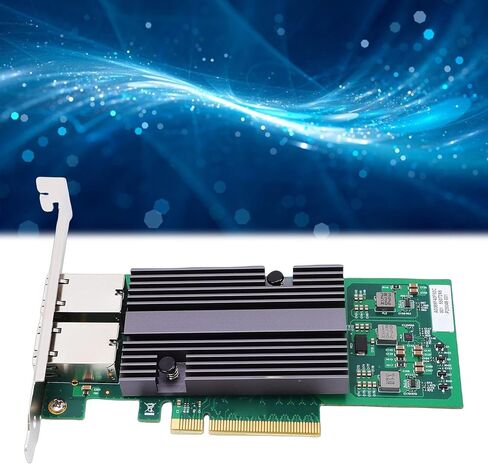 10 Gb Network Card, PCIE X8 NIC Card with Dual RJ45 Ports PCI Express Gigabit Ethernet for Wins Server 2025 2022 2019 2016 2012 in Saudi Arabia