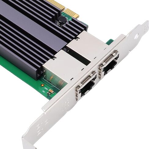 10 Gb Network Card, PCIE X8 NIC Card with Dual RJ45 Ports PCI Express Gigabit Ethernet for Wins Server 2025 2022 2019 2016 2012 in Saudi Arabia